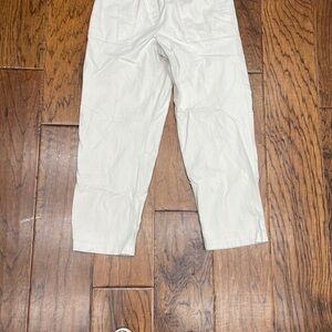 J. Jill Cream Chinos Slim Fit Ankle-Length